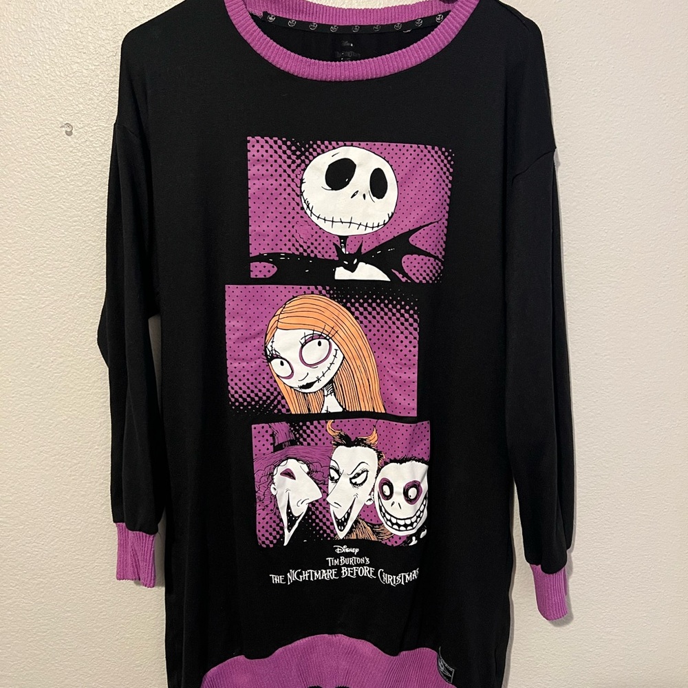 NIGHTMARE BEFORE CHRISTMAS WOMEN'S SLEEPSHIRT Size XS